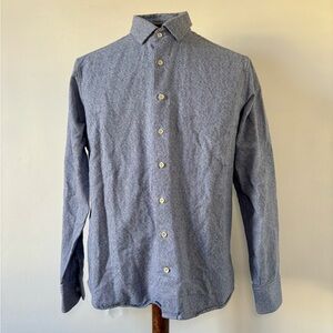 Taylor Stitch flannel thick Button Shirt Blue Button Down Mens 42